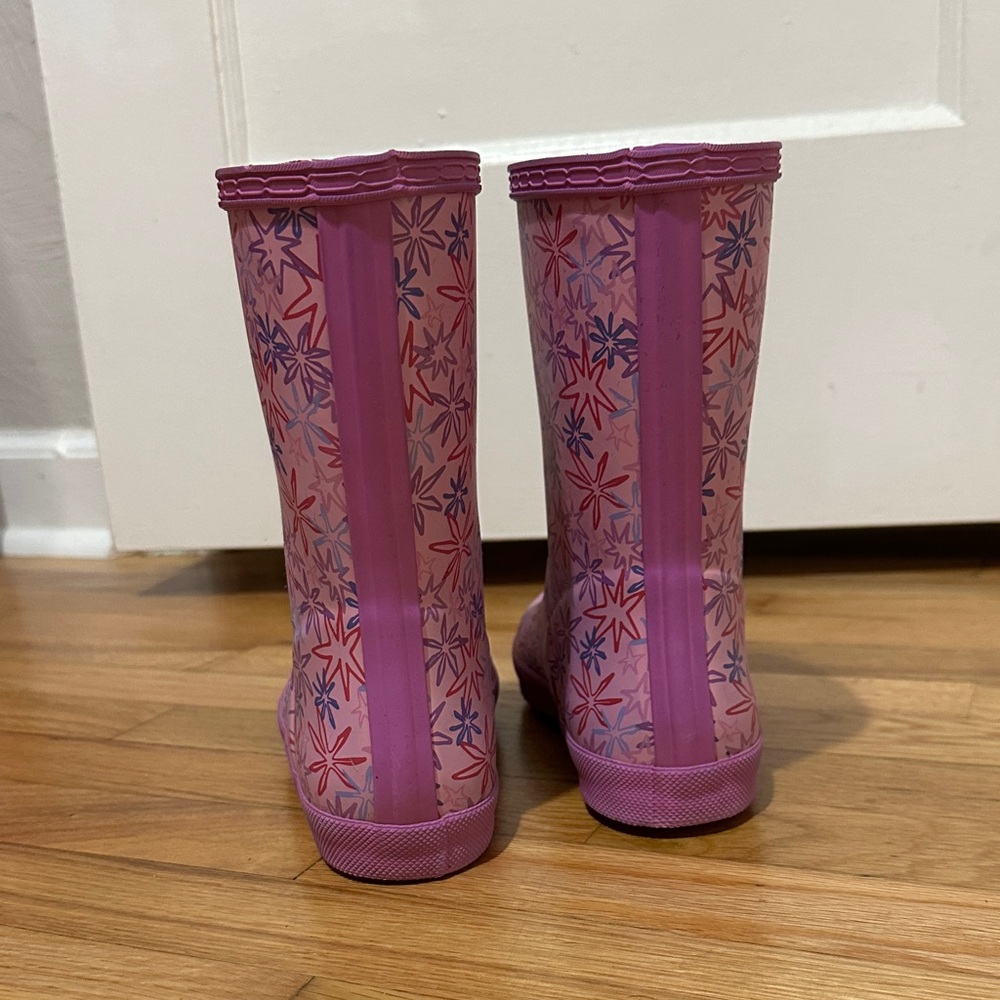 Hunter Kids Purple Star Pattern Rain Boots - Picture 4 of 8